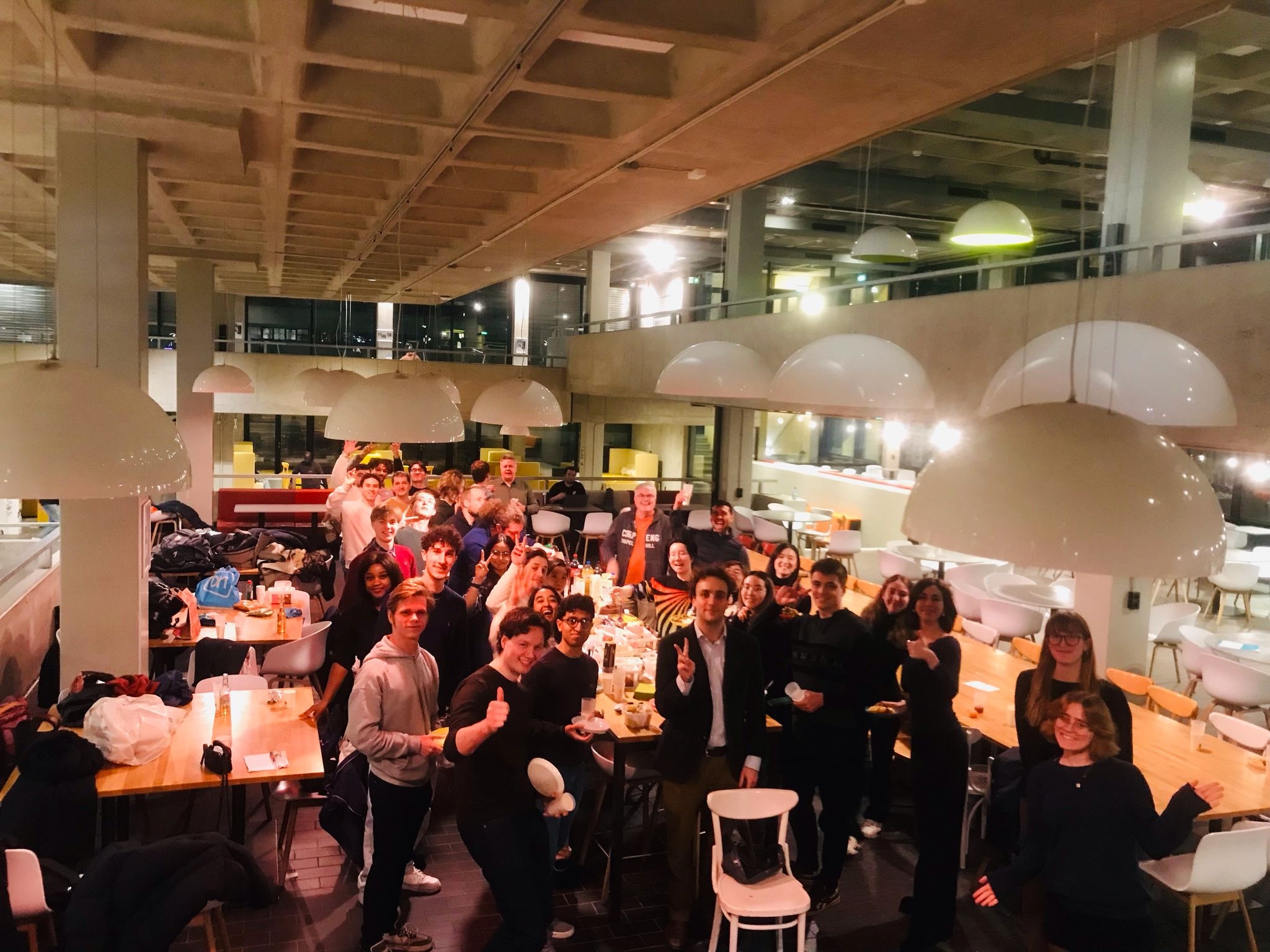 International food table display at festival