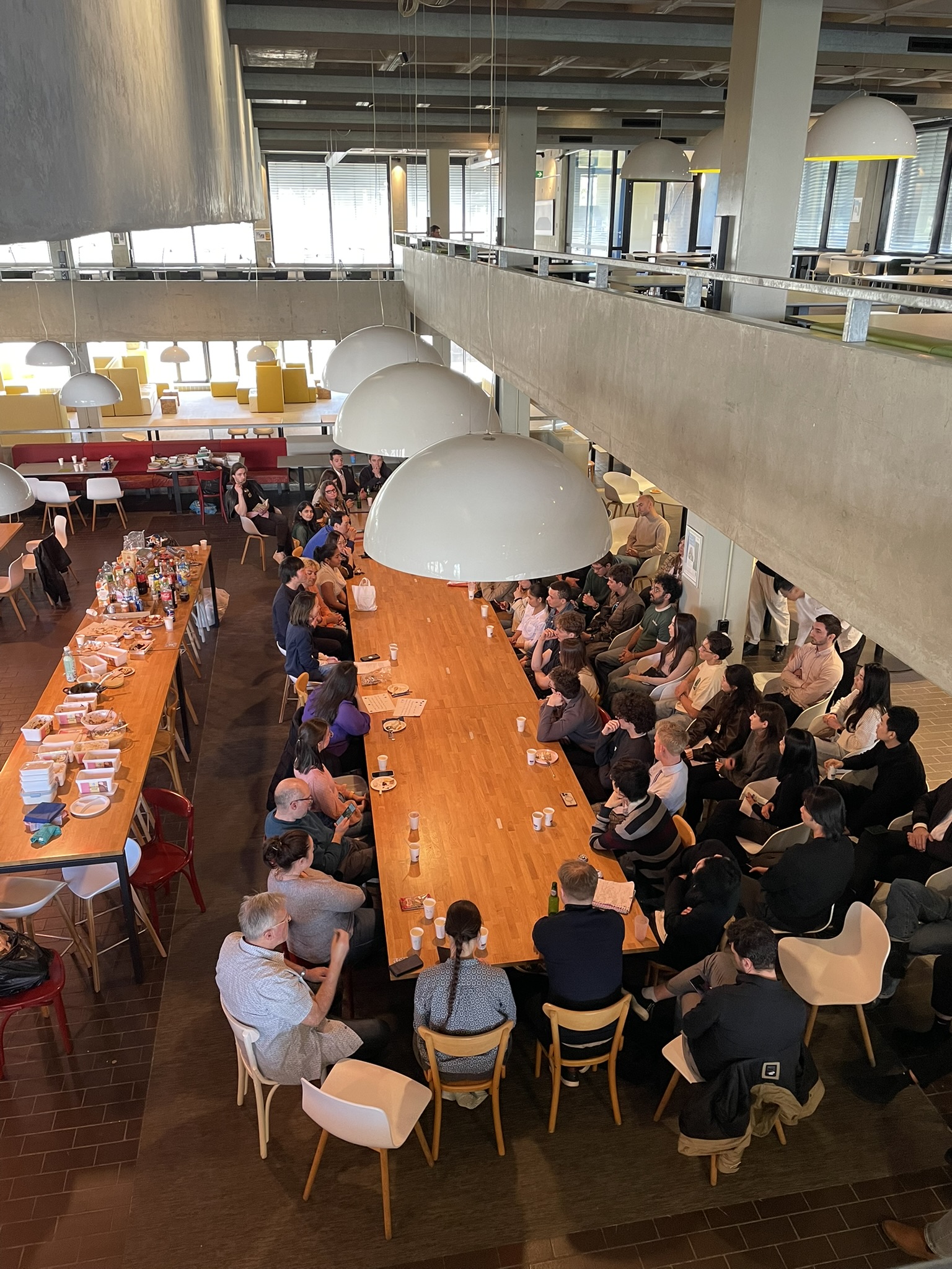 International food table display at festival