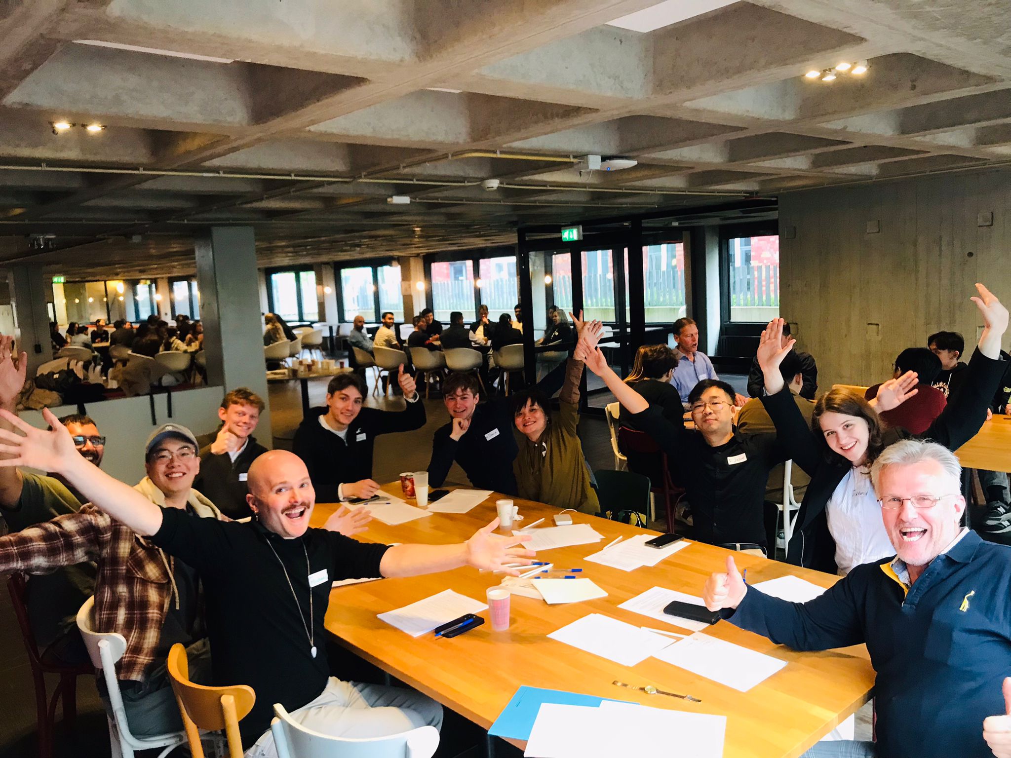 International food table display at festival