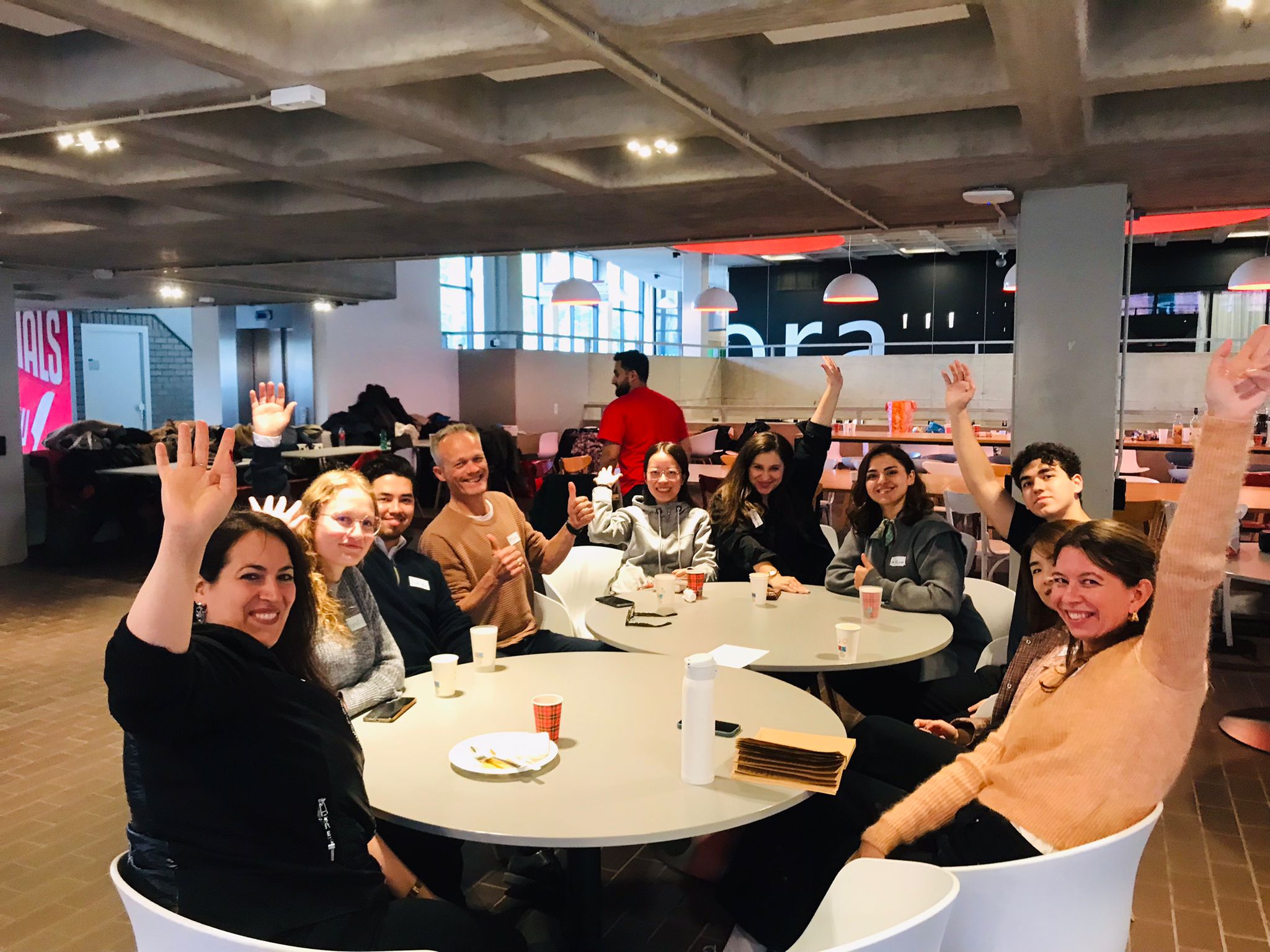 International food table display at festival
