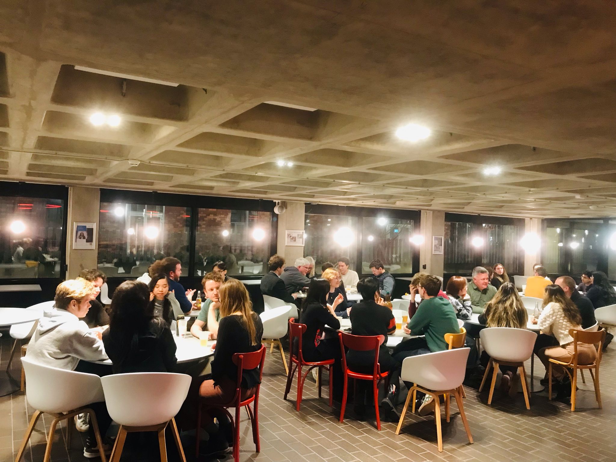 International food table display at festival